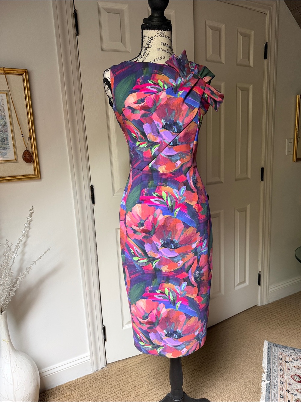 Chiara Boni One Shoulder Floral Dress - Multicolor - Picture 3 of 16